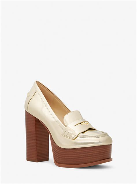 michael kors eden loafer|eden leather platform loafer.